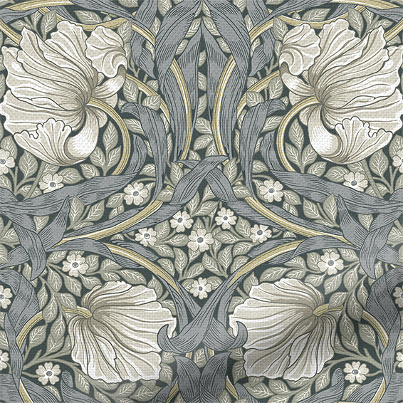 ColorizedPLA William Morris Pimpernel French Grey Curtains 5906