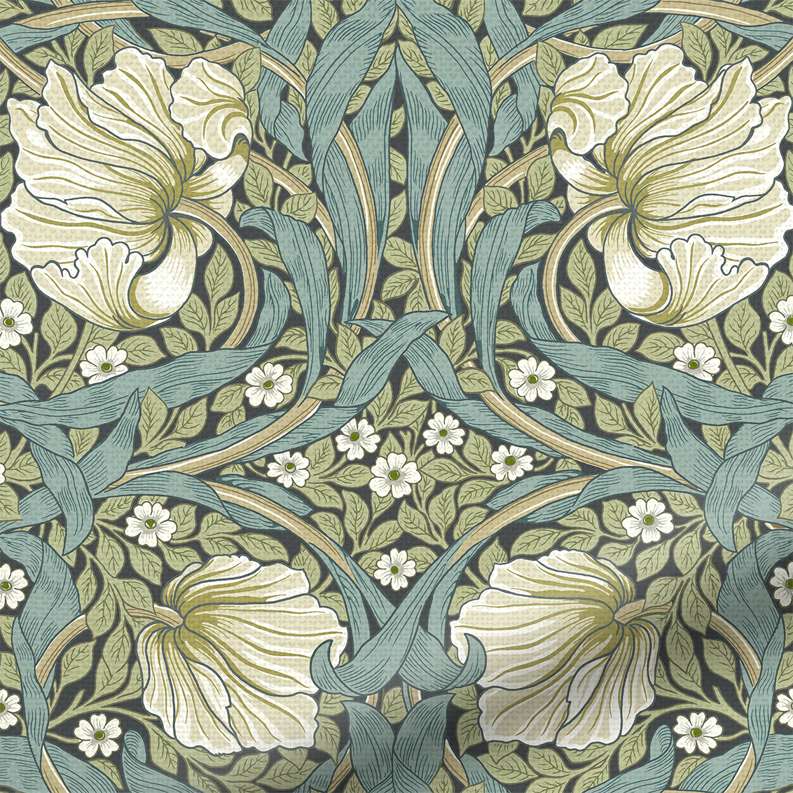 ColorizedPLA William Morris Pimpernel Sage Curtains 5908