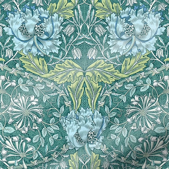 ColorizedPLA William Morris Honeysuckle and Tulip Velvet Moonstone Curtains 5910