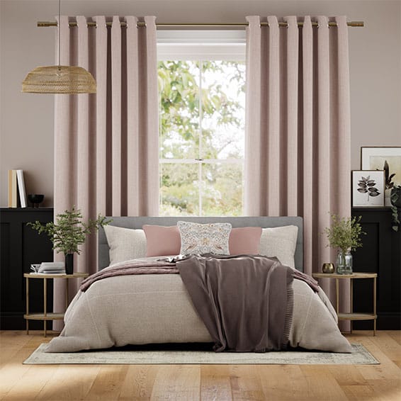 Colorized Melton Dusky Pink Curtains 5945