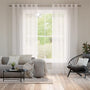 Colorized Rhythm Voile Arctic White Curtains 5952