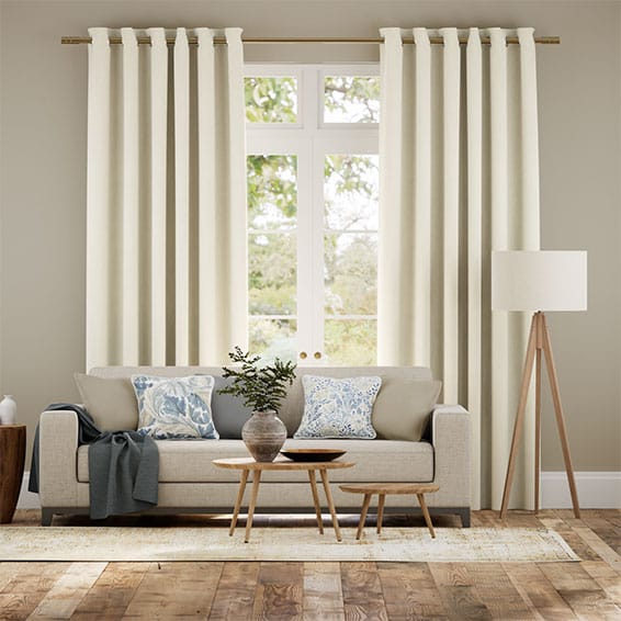 Colorized Elodie Clotted Cream Curtains 6001