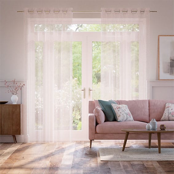 Colorized Thea Voile Rose Quartz Curtains 6014