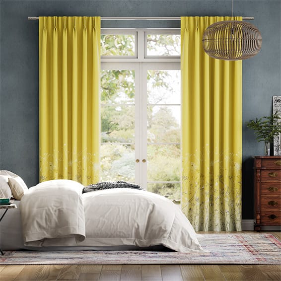 Colorized September Meadow Quince  Curtains 6026