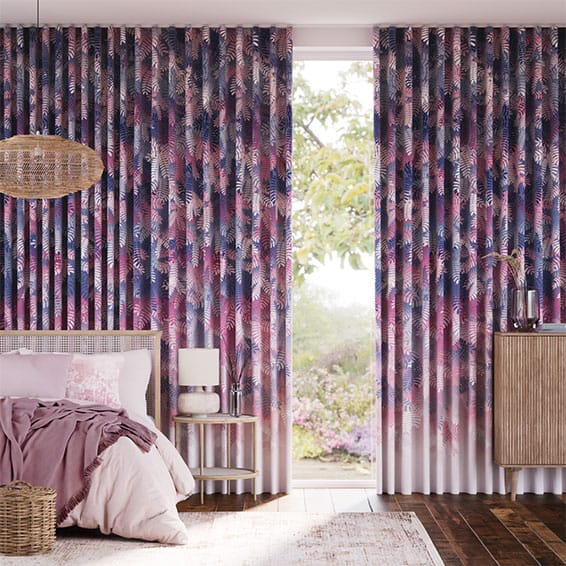 Colorized Acacia Tree Dusk Curtains 6030