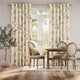 Colorized Bird Toile Gold Curtains 6133