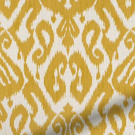 ColorizedPLA Ikat Damask Deep Ochre Curtains 6138