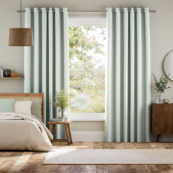 Colorized Ella Stripe Mint Curtains 6164