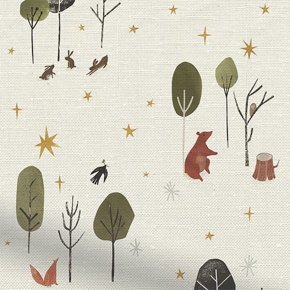 ColorizedPLA Molly Bear & Friends Natural Curtains 6177