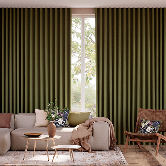 Colorized Etta Olive Curtains 6184