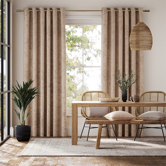 Colorized Alva Latte Curtains 6197