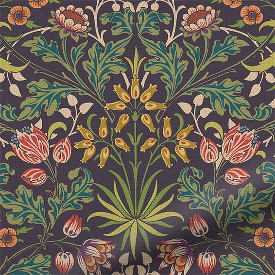 ColorizedPLA William Morris Hyacinth Plum Curtains 6256