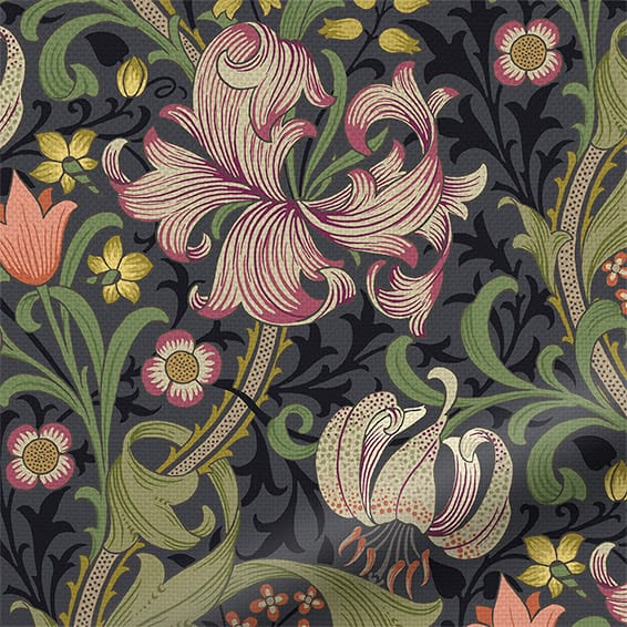 ColorizedPLA William Morris Golden Lily Dusk Curtains 6262