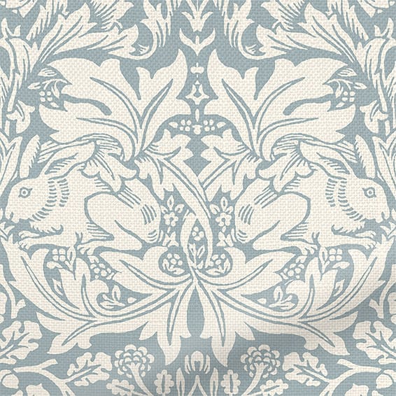 ColorizedPLA William Morris Brother Rabbit Blue Grey  Curtains 6270