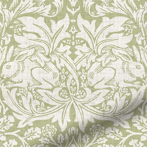 ColorizedPLA William Morris Brother Rabbit Aloe Curtains 6271