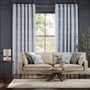 Colorized William Morris Blackthorn China Blue Curtains 6276