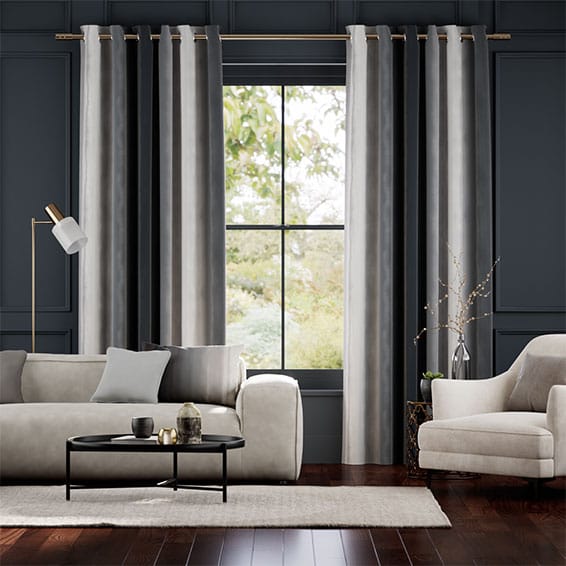 Colorized Watercolour Silver Grey Curtains 6308