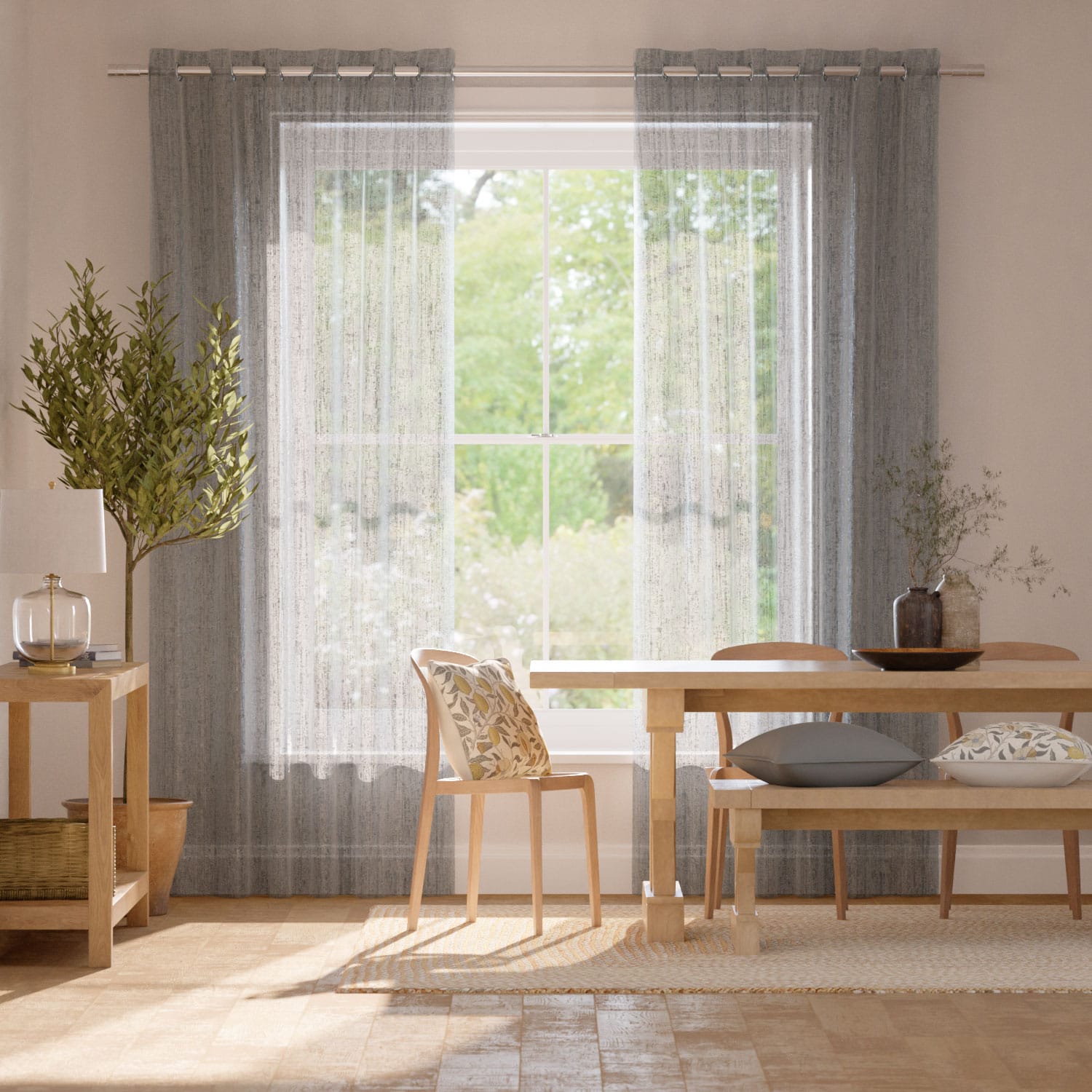 Colorized Aurelie Voile Platinum Curtains 6342