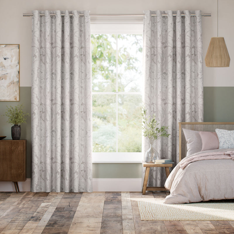 Colorized William Morris Acanthus Jacquard Ivory  Curtains 6384