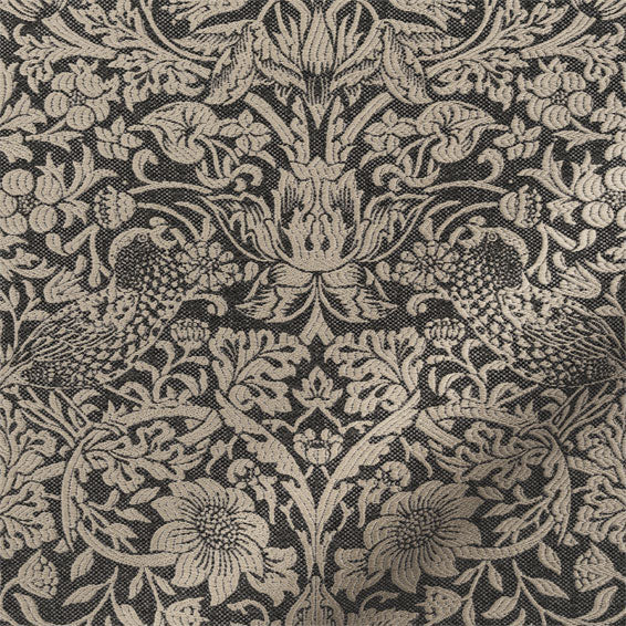 ColorizedPLA William Morris Strawberry Thief Jacquard Antique Bronze  Curtains 6390