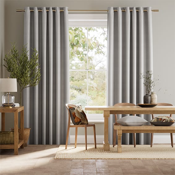 Colorized Ahisma Luxe Faux Silk Silver Curtains 6405