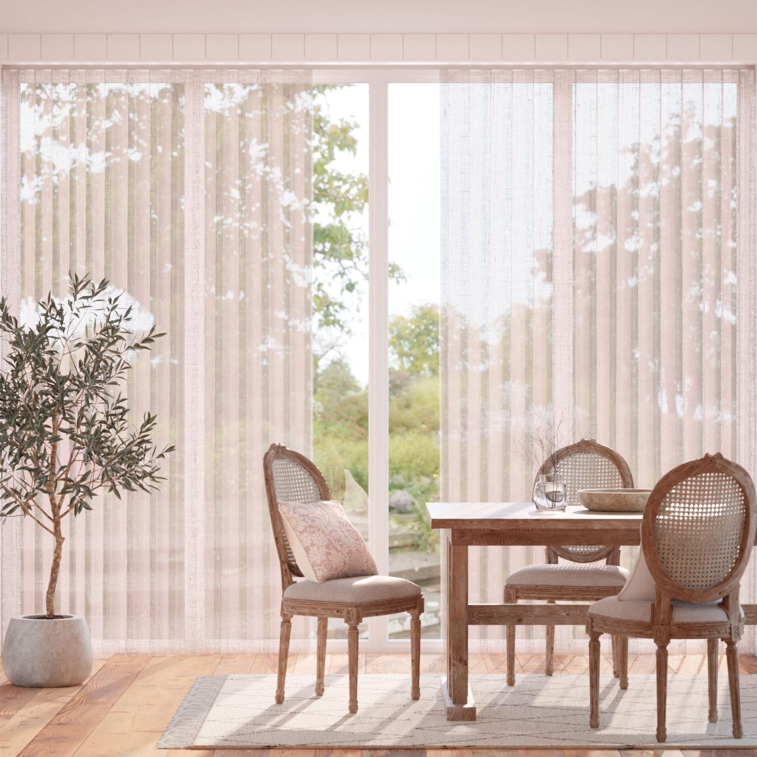 Colorized Lumiere Unlined Ariel Cherry Blossom Curtains 6447