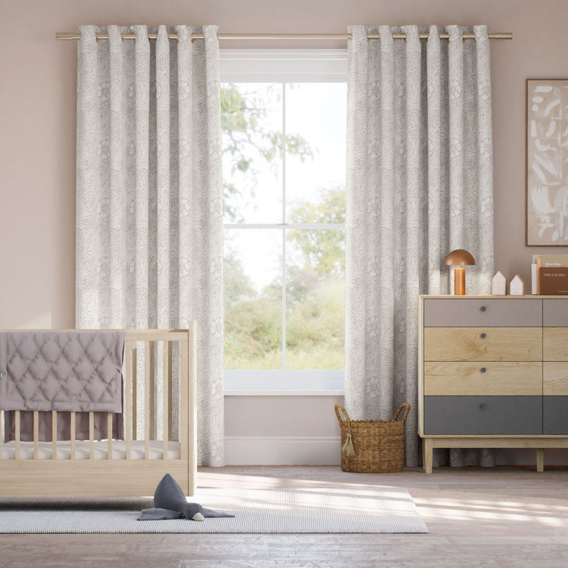 Colorized William Morris Marigold Jacquard Oyster Curtains 6572