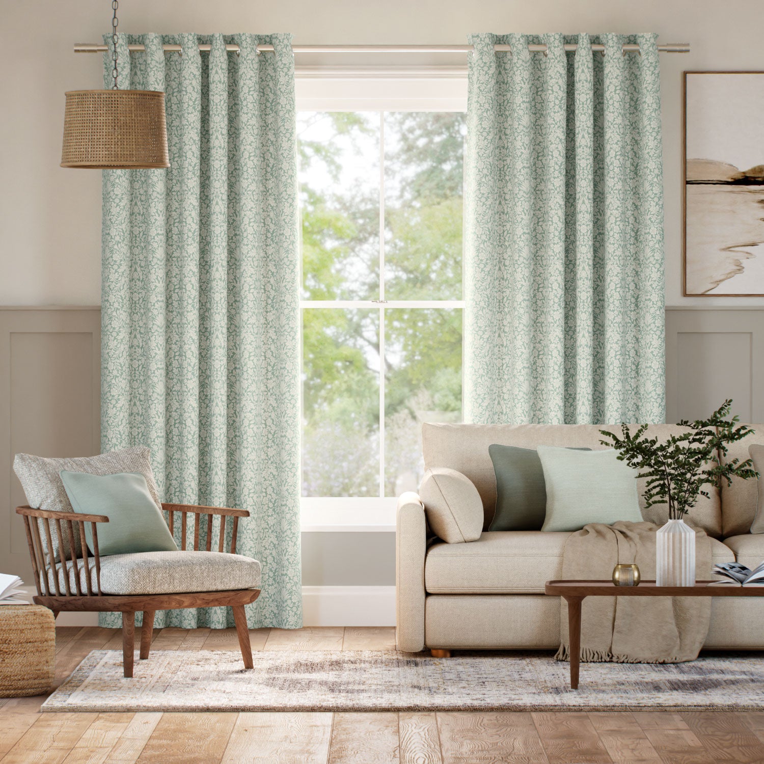 Colorized Eleni Sage Curtains 6593