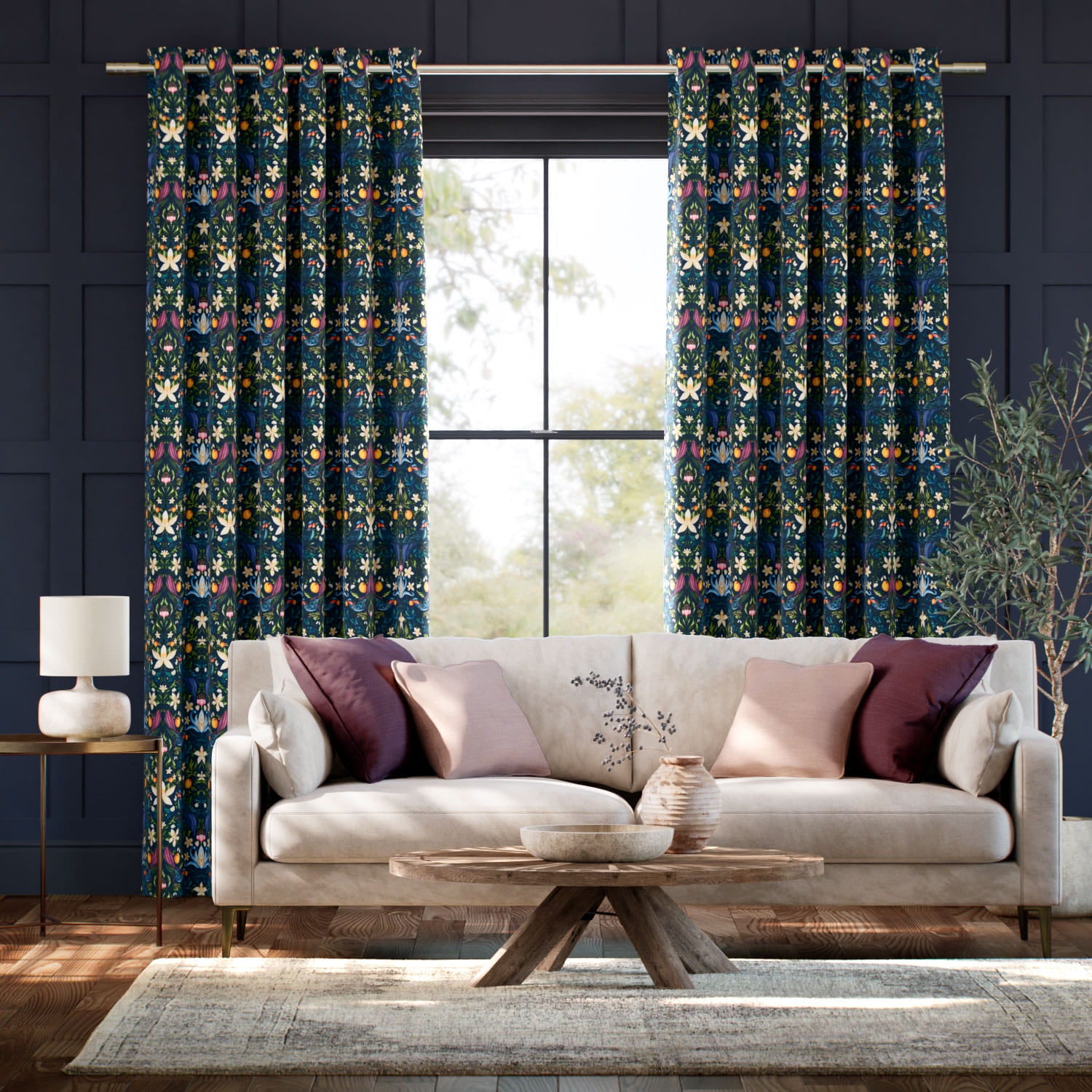 Colorized Forbidden Fruit Nightfall Curtains 6601