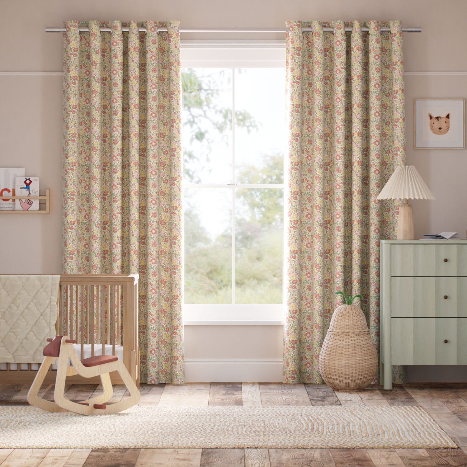 Colorized Glen Lyon Rhubarb Curtains 6604