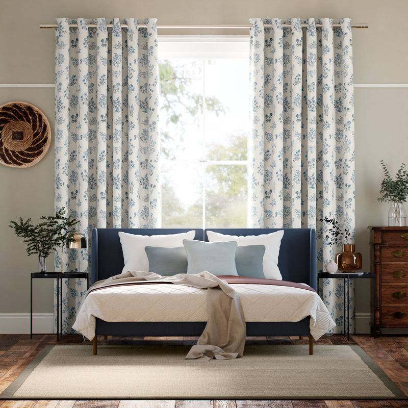 Colorized Shepherdly Meadow China Blue Curtains 6614