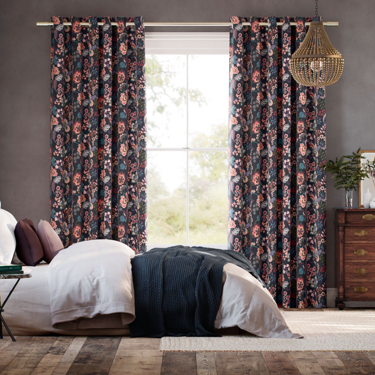 Colorized Symphony Hickory Curtains 6615