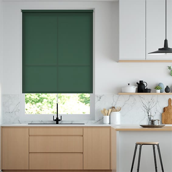 Colorized Avalon Emerald Green Roller Blind 7934