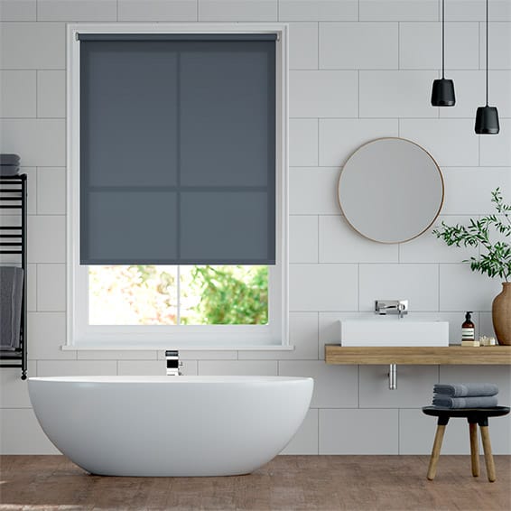 Colorized Avalon Dark Blue Roller Blind 7933