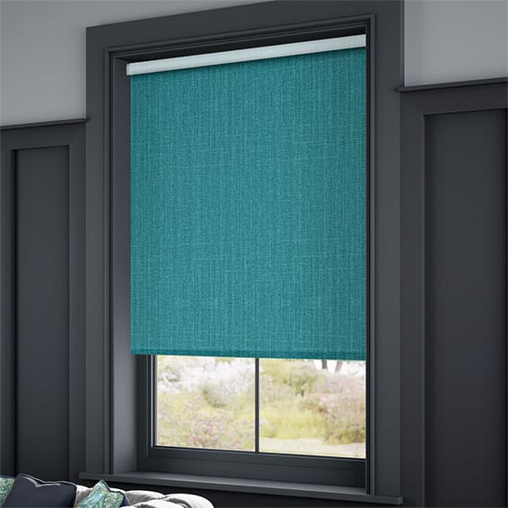 ColorizedZoom Choices Cavendish Caribbean Blue Roller Blind 7963