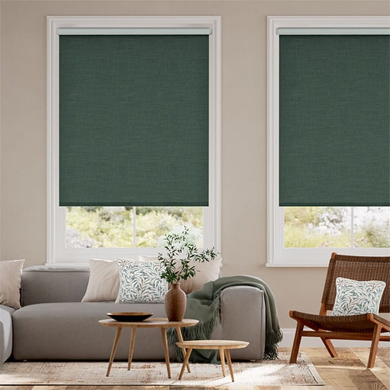 Colorized Choices Paleo Linen Teal Twilight  Roller Blind 8014