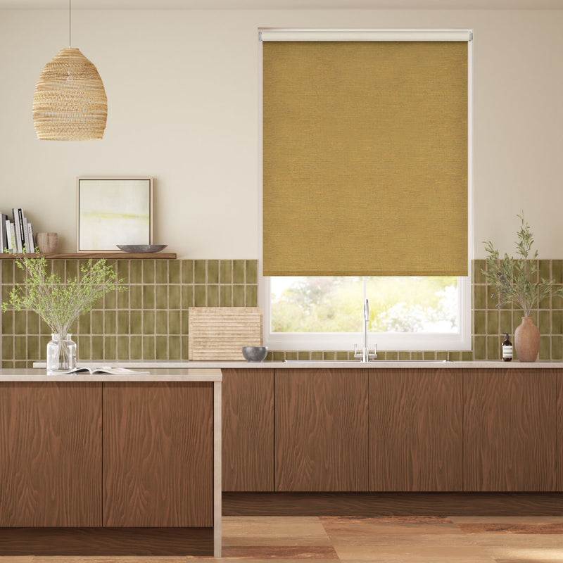 Colorized Choices Paleo Linen Saffron  Roller Blind 8010