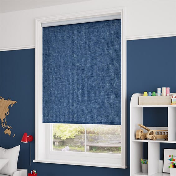ColorizedZoom Choices Paleo Linen Blue Azure Roller Blind 8006