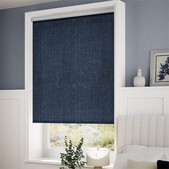 ColorizedZoom Choices Paleo Linen Vintage Indigo Roller Blind 8016