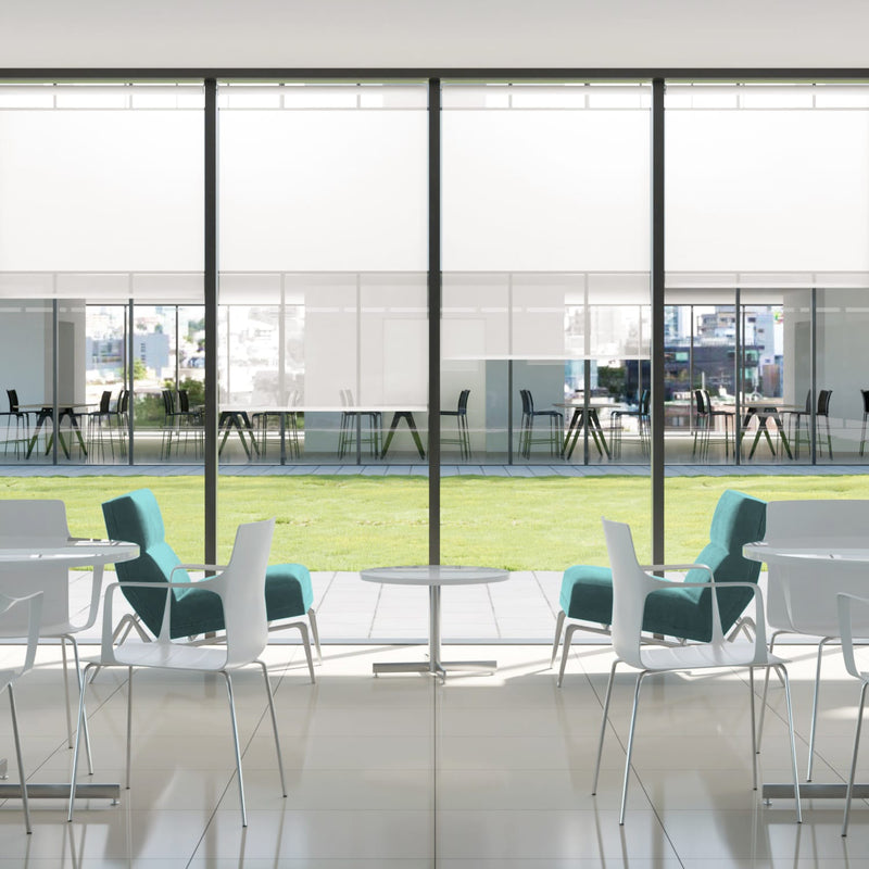 Colorized Contract Oculus Bone White Roller Blind 8026