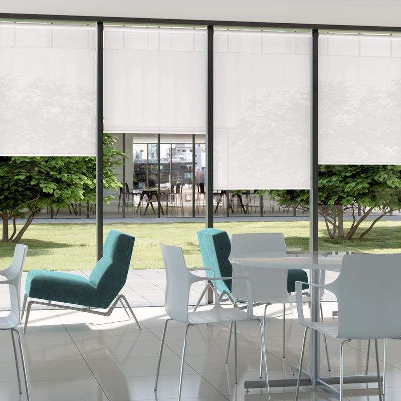 ColorizedZoom Contract Oculus Bone White Roller Blind 8026