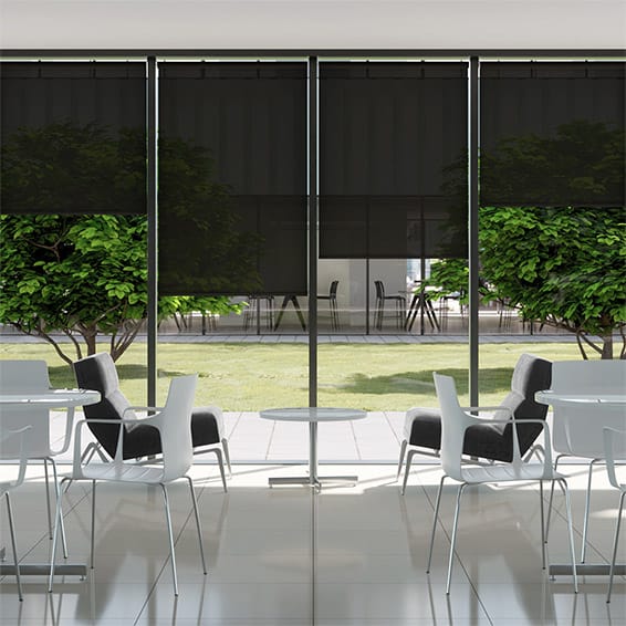 Colorized Contract Oculus True Black Roller Blind 8036