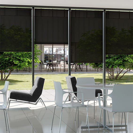 ColorizedZoom Contract Oculus True Black Roller Blind 8036