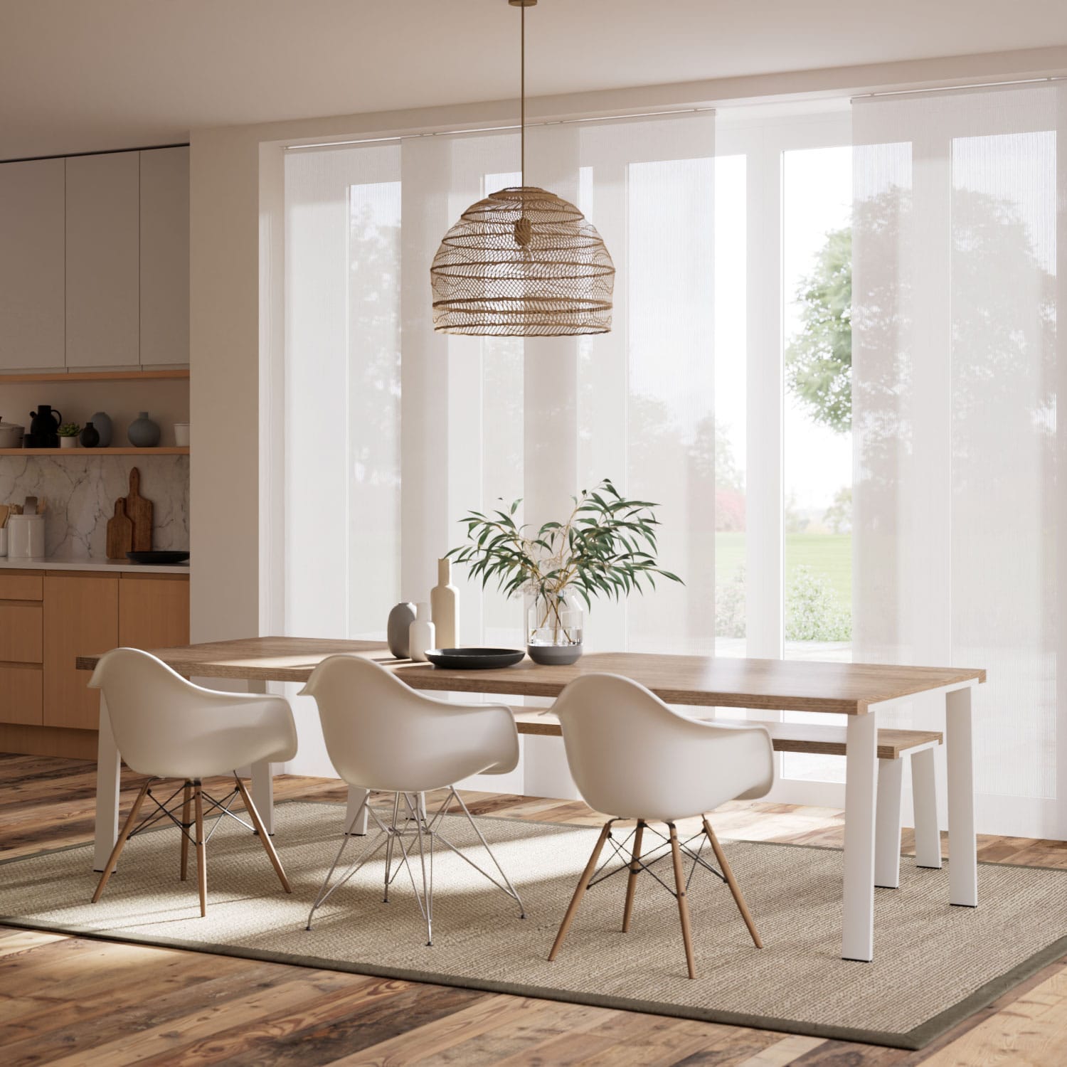 ColorizedZoom Oculus Pure White  Panel Blind 8053