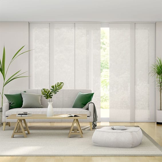 Colorized Oculus Cotton White Panel Blind 8047