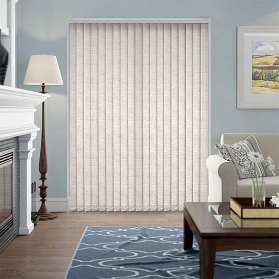 Colorized Simplicity Linen Ivory Vertical Blind 8088