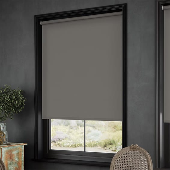 ColorizedZoom Sorrento Blackout Flint Grey  Roller Blind 8099