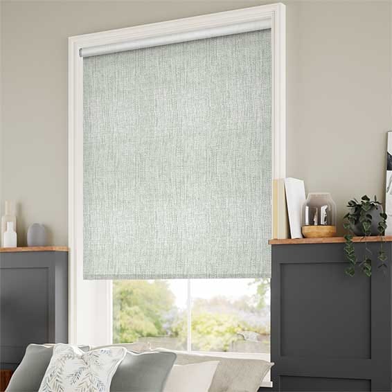 ColorizedZoom Thermal Luxe Dimout Limestone Roller Blind 8115