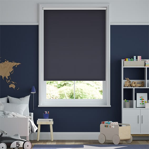 Colorized Toulouse Blackout Indigo Roller Blind 8127