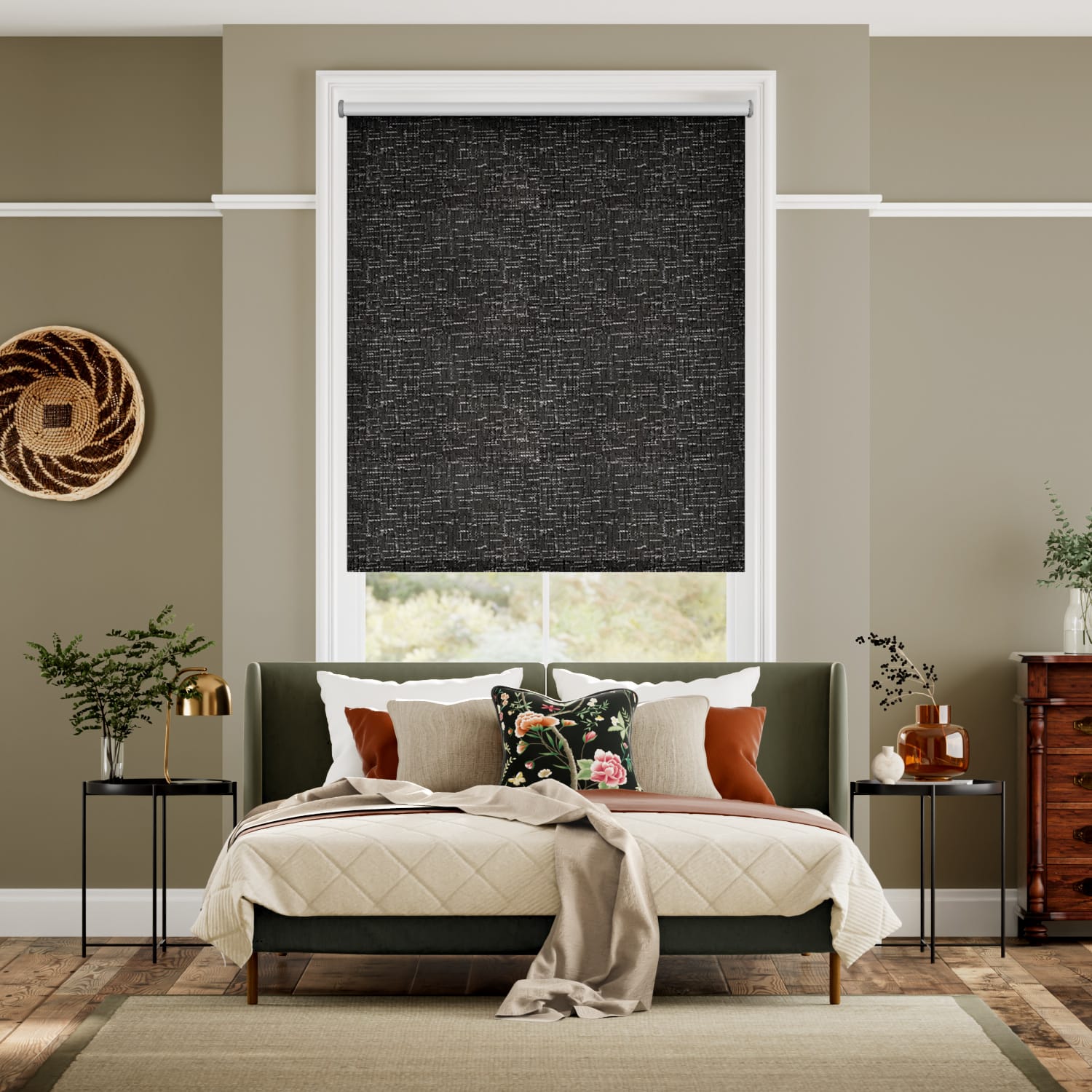 Colorized Turin Blackout Onyx Roller Blind 8134